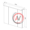 Шкаф зеркальный Lemark ZENON 100х80 см 3-х дверный, с козырьком-подсветкой, с розеткой, цвет корпуса: Белый глянец